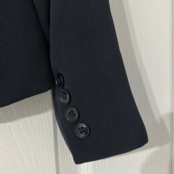 Lauren Ralph Lauren VTG Blazer Women Sz 6 Navy 1 Button Button Cuffs Made in USA - Picture 3 of 9